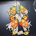 Miniatyrbilde 4 av 5: Halloween spøkelse Fugleskremsel hengende heks vertikal gresskar snor Halloween anheng