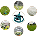 Miniatyrbilde 4 av 5: 2-delt hagesprinkler for plen Automatisk roterende sprinklersystem med 3 plensprinklerdyser, for hage, gård, blomster, grønnsaker og Mo