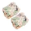 Miniatyrbillede 8 af 8: 2 stk 3D-blomsterblondebesætning 2yd lang 2,6 tommer bred retrostil blomsterdesign Organza blondebeklædning til kjolebæltetøj