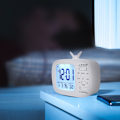 Miniatyrbild 5 av 8: Smart väckarklocka Multifunktionell LED Digital Display 12/24 Timmars Växling Hushåll Sovrum Tillbehör Vit