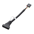 Pikkukuva 4 / 5: Usb 3.0 19-nastainen uros - naaras Usb 2.0 9-nastainen emolevyn koteloadapterikaapeli