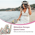 Miniatyrbilde 5 av 5: Barokk rhinestone tiara hårsmykker for kvinner