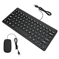 Miniatyrbild 4 av 8: Tangentbord Mus Combo Bekväm ergonomi Power 78 nycklar Rund Keycap 4 Musknappar Kabelanslutna datortillbehör Svart
