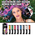Miniatyrbilde 2 av 7: One Time Hair Chalk Comb Profesjonell Midlertidig Instant Hair Comb Hårfarge Høydepunkter Striper Hårfarging Farge Kam