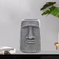 Miniatyrbillede 3 af 5: 2 stk. Påskeø-statue Blomsterpotte Sukkulentpotte til hjemmet 10,2 x 9,3 x 11,6 cm