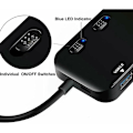 Miniatyrbild 4 av 5: USB 3.0-hubb - 4 portar, strömförsörjd, 5 Gbit/s dataöverföringshastighet, strömbrytare och LED