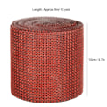 Miniatyrbild 8 av 8: 9m 24 rader Galvanisering plast konstgjord strass band Mesh Bröllopskläder Dekoration Röd