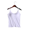 Miniatyrbilde 1 av 5: Camisole Tanktopp med Innebygd BH for Kvinner - Hvit, Størrelse M