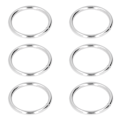 Miniatyrbilde 2 av 8: 50 stk metallringer - robuste, holdbare, rustfrie, utsøkte, brede bruksområder - metall O-ringer for klær, vesker, ryggsekker - sølv