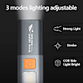 Miniatyrbillede 3 af 5: USB Super lysstærk langtrækkende genopladelig lommelygte 2-pak Lampe Maj 22