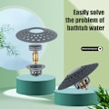 Miniatyrbillede 7 af 8: Universal afløbsdæksel hårstopper silikone pop-up badekar afløb prop bruser afløb prop hårstopper