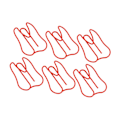 Miniatyrbilde 6 av 8: 100 STK Papirklips Metall Multifunksjonell Papir Memo Bærbar Kontorklips for Document Red