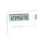 Miniatyrbillede 7 af 8: Solar Powered Lommeregner Touch Screen 8-cifret LCD Display Bærbar Transparent Lommeregner til Office School Home Hvid
