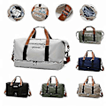 Miniatyrbilde 2 av 5: Romslig Reise- og Treningsbag med Skokammer, Tørr/Våt Separasjon, Justerbar Stropp Ideell for Pendling og Ombordstigning ArmyGreen