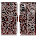 Pikkukuva 1 / 5: Nappa-pintainen TPU+halkonahkainen lompakkokotelo Nokia G11/G21 - Magneettilukko, jalustatoiminto, punainen