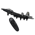 Miniatyrbillede 5 af 8: 2,4 GHz Børns RC Glider Model LED Lys Stabil Flyvning Fjernbetjening Flyvemaskine Legetøj med Propeller Sølv 3 Batterier