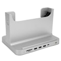 Miniatyrbillede 3 af 8: Vertikal PC-stativ 8 i 1 dockingstation Stabil signaltransmission Mini PC-stativ til OS X Office-grænsefladeudvidelse Sølvfarve