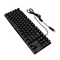Miniatyrbild 6 av 8: Blå switch mekaniskt tangentbord 87 tangenter RGB-bakgrundsbelysning Tvåfärgsinsprutningsgjutning Mekaniskt spelande tangentbord för bärbar dator Svart