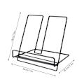 Miniatyrbilde 8 av 8: Jern Innovativ Bordplate Bokhylle Stativholder Tablet Datamaskin Stativ Hjemmedekorasjon (Svart)