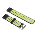 Miniatyrbilde 5 av 8: 22 mm silikonklokkerem dobbelfarget silikonklokkerem for Fenix ​​7 Black Green