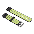 Pikkukuva 5 / 8: 22 mm silikonikellon watch Kaksivärinen watch hihnan vaihto Fenix ​​7 musta vihreälle