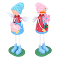 Miniatyrbilde 4 av 8: Tredukkehjem Bokhylle Dekorasjon Skrivebordsornament Bryllupsgave Tretrehåndverk