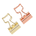 Miniatyrbillede 7 af 8: 100 stk Cat Binder Clips til Student 2 Farver Stærk Klemmekraft Rustfast Metal Kontor Binder Clips til Dokumenter