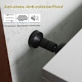 Miniatyrbillede 2 af 5: 2 STK. Sort Justerbar Sengerammestabilisator Anti-Rysteværktøj, Gavlstopper med Gratis Møbelpuder og Skruer, Slut med Knirken, Beskyt Væggen mod Stød