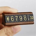 Miniatyrbillede 5 af 5: 10 sæt/æske Mini Træ Kombineret Nummer Pris Cube Tag Smykker Justerbar Nummer Prisskilt H