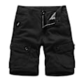 Miniatyrbillede 1 af 5: Lynlås Herre Sommer Shorts med Flere Lommer 2XL Sort