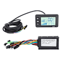 Miniatyrbillede 6 af 8: Elektrisk cykel lithium-modifikationssæt 17A 3 tilstande motorkontroller GD01 displaypanel FT 8C magnetisk disk 109R tommelfingergas til 250W til 350W motor