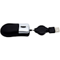 Miniatyrbilde 4 av 5: Mini Retraherbar Optisk Reisemus - 3 USB-knapper for PC - Svart