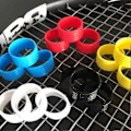 Miniatyrbilde 4 av 5: 5 stk. Sport Racket Håndtak Gummiring Elastisk Tennis Racket Bånd Overgrep Gul