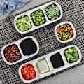 Miniatyrbillede 3 af 5: Rustfrit stål Peber Rti Kød Sauce Retter Wasabi Skål Spar Sushi sølvfarvet