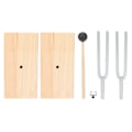 Miniatyrbillede 2 af 8: Stemmegaffel 440HZ rustfrit stål Resonant Stemmevirbrationsgaffel Eksperimentelt instrument med træresonatorboks