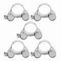 Miniatyrbilde 1 av 3: 5 stk. klemring 304 rustfritt stål T-bolt klips støtte håndstrammingsutstyr (23-25mm)