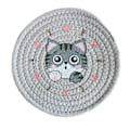 Miniatyrbilde 1 av 8: 18 cm husholdningsbord varmeisolerende gryteunderlag rund plate varmeisolerende matte varmeisolerende plate matte lysegrå katt