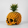 Miniatyrbillede 2 af 5: Halloween Sjovt Produkt Ananas-formet Kranie Ornament (1 stk - gul)