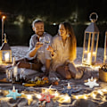 Miniatyrbillede 4 af 5: Lysestage Søstjerne Tealight Votiv Lysestager Ocean Kystnære Nautisk Indretning