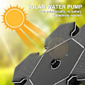 Miniatyrbild 3 av 3: Solcellsdriven fontän, solcellsdriven dammpump utomhus vattenpump solcellspump med monokristallin solpanel fontän