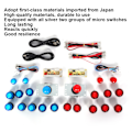 Miniatyrbild 7 av 8: DIY Arcade Joystick Kit USB Chip Controller 5V med upplysta tryckknappar utan fördröjning (röd blå)