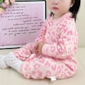 Miniatyrbillede 6 af 8: Baby Jumpsuit Pink Print Varm Bomuld Blød Komfortabel En Del Romper Bodystocking 73cm