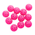 Miniatyrbilde 7 av 8: 12 stk. 74 mm 40 hull pickleballer PE plast høy elastisitet pickleball utendørs hullballer rosa