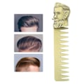 Miniatyrbild 4 av 8: Styling Skäggkam Bred tand Zinklegering Frisörsalong Frisörkam för män