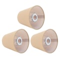 Miniatyrbillede 7 af 8: 3 stk. Stofskærm til lampe - Innovativ E14-interventionstype - Moderne stofskærm - Støvbeskyttelse til soveværelse - Seng - Khaki