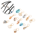 Miniatyrbillede 8 af 8: Hårfletringe Dreadlocks Ring Shell Hårring DIY Hårdekorationstilbehør