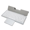 Miniatyrbillede 4 af 8: Tablet-tastaturhuse med touchpad, aftagelig samtidig driftstilstand, multifunktionelt tablethuse til Win XP, Win 7, 10, 11, sølv