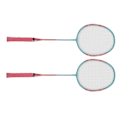 Miniatyrbild 3 av 8: Badmintonracket Lätt Bärbar Järnlegering Ram Dubbla Badmintonracketar för Nybörjare