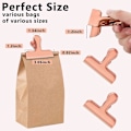 Miniatyrbilde 2 av 5: Rosegull Chip Clips, 8-pakning Rustfrie Stål Chip Clips, Chip Clips Poseklemmer Matklemmer, Poseklemmer for Mat, Klemmer for Matpakker, Chip Poseklemmer -