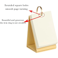 Miniatyrbillede 4 af 5: Små Blanke Flash Cards Indeks Kort Notekort Hullet med Ringbind Kraft Papir Stående Flip